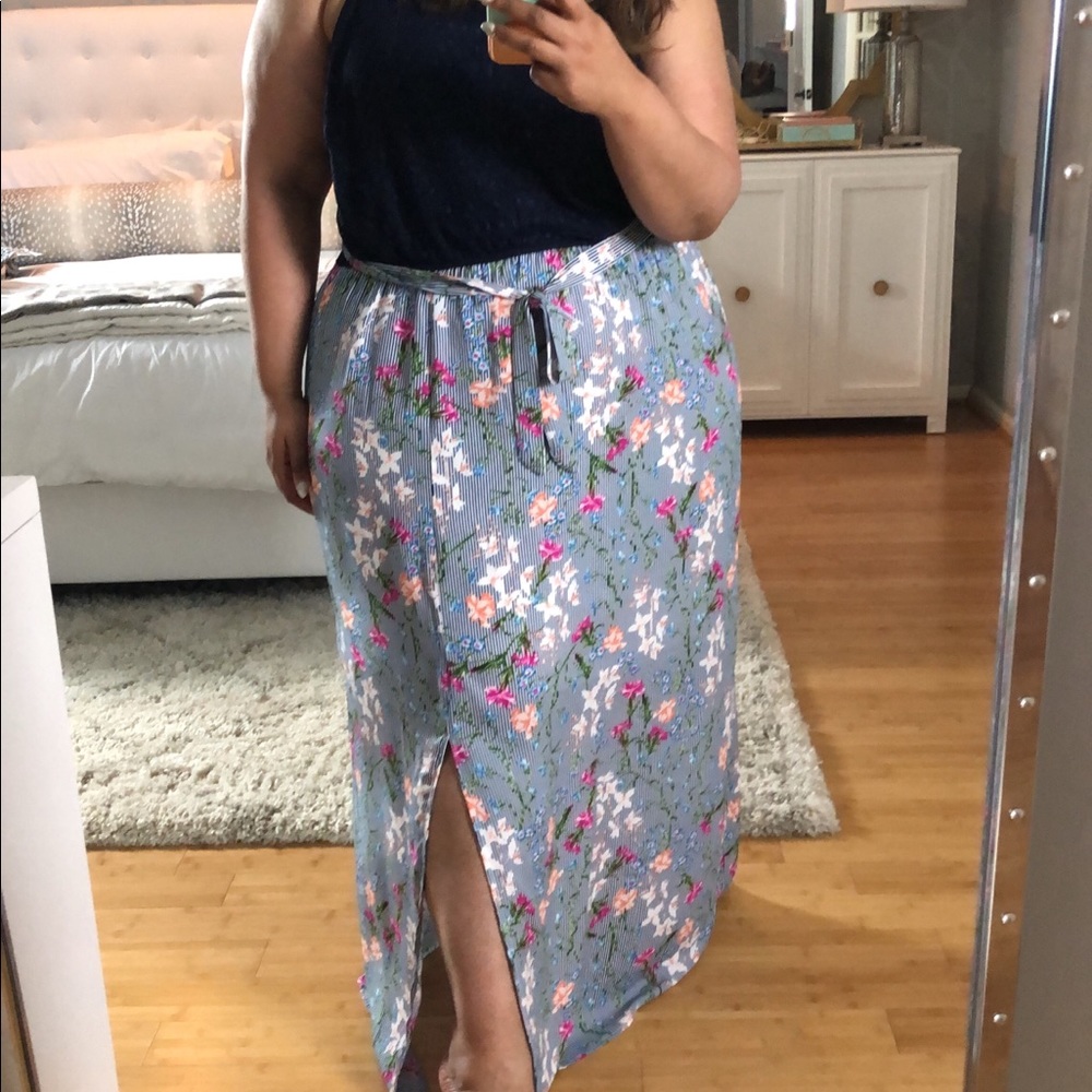 Maurices Blue Floral Maxi Dress